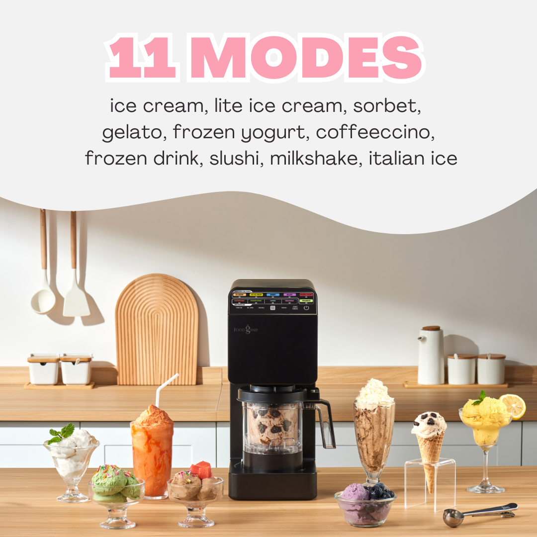 Dessert Station Black with 3 Pints, 11 Mode Frozen Treat Maker